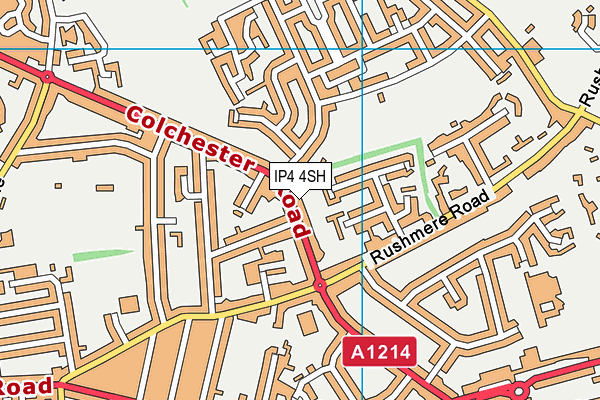 IP4 4SH map - OS VectorMap District (Ordnance Survey)