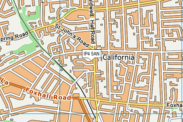 IP4 5AN map - OS VectorMap District (Ordnance Survey)