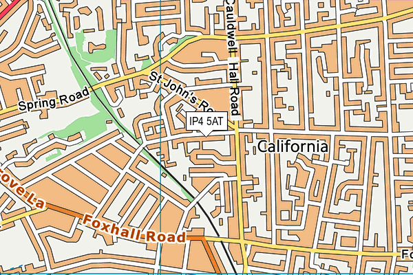 IP4 5AT map - OS VectorMap District (Ordnance Survey)