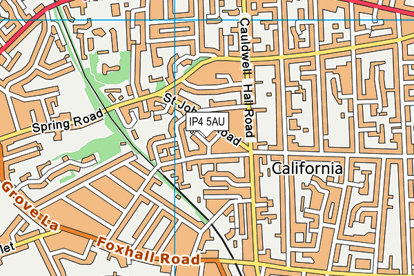 IP4 5AU map - OS VectorMap District (Ordnance Survey)