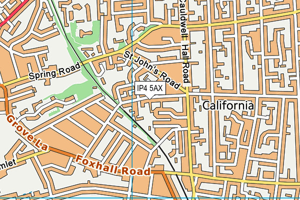 IP4 5AX map - OS VectorMap District (Ordnance Survey)