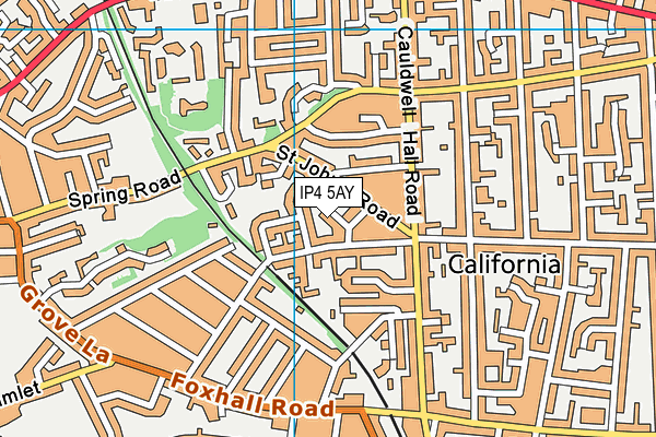 IP4 5AY map - OS VectorMap District (Ordnance Survey)
