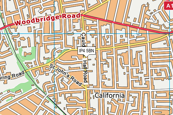 IP4 5BN map - OS VectorMap District (Ordnance Survey)