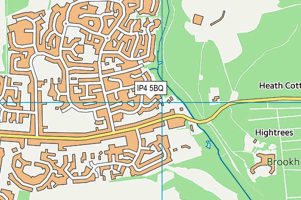 IP4 5BQ map - OS VectorMap District (Ordnance Survey)
