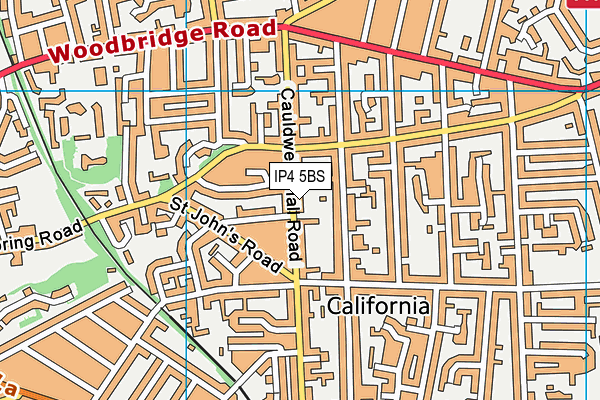 IP4 5BS map - OS VectorMap District (Ordnance Survey)