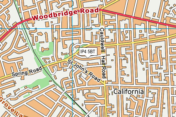 IP4 5BT map - OS VectorMap District (Ordnance Survey)