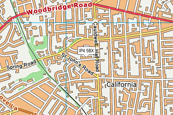 IP4 5BX map - OS VectorMap District (Ordnance Survey)
