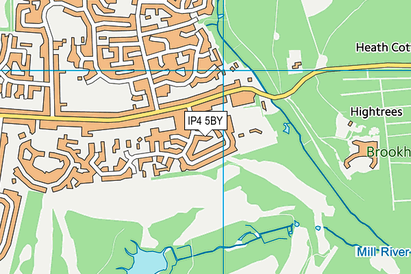 IP4 5BY map - OS VectorMap District (Ordnance Survey)