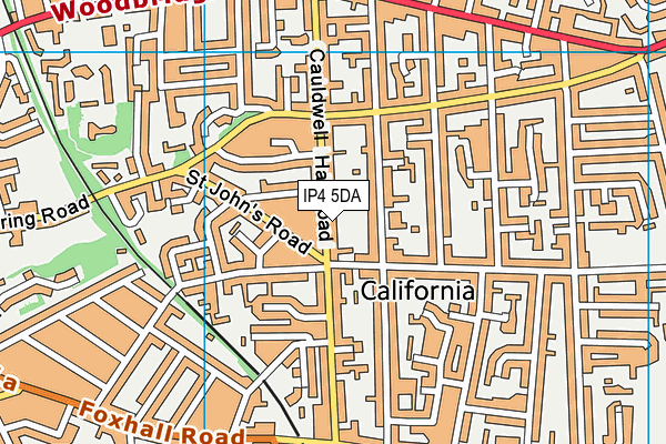 IP4 5DA map - OS VectorMap District (Ordnance Survey)