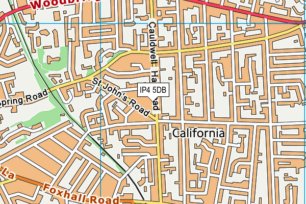 IP4 5DB map - OS VectorMap District (Ordnance Survey)