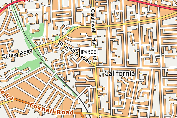 IP4 5DE map - OS VectorMap District (Ordnance Survey)