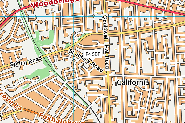 IP4 5DF map - OS VectorMap District (Ordnance Survey)
