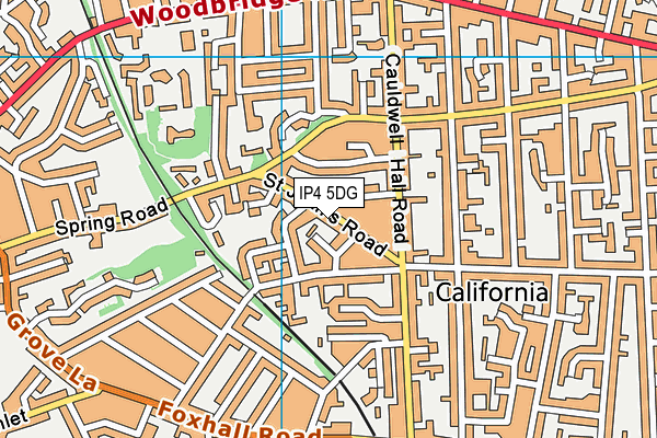 IP4 5DG map - OS VectorMap District (Ordnance Survey)