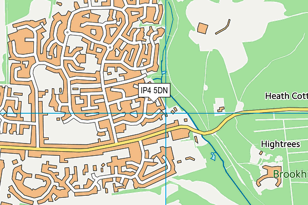 IP4 5DN map - OS VectorMap District (Ordnance Survey)