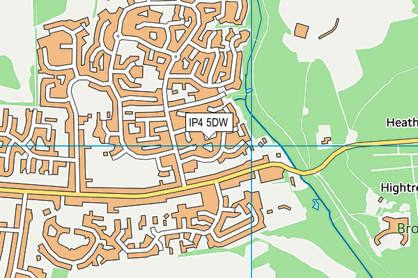 IP4 5DW map - OS VectorMap District (Ordnance Survey)
