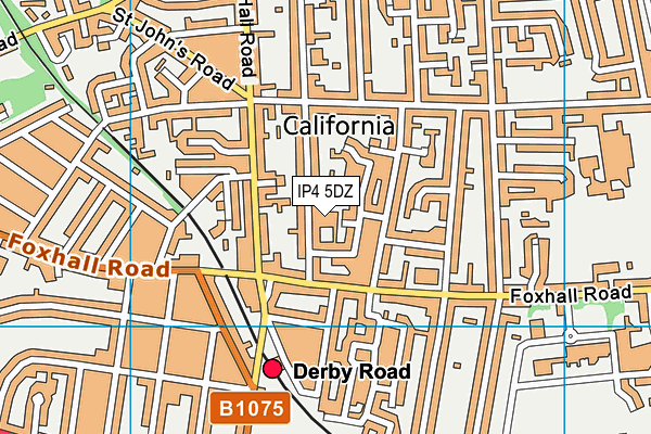 IP4 5DZ map - OS VectorMap District (Ordnance Survey)