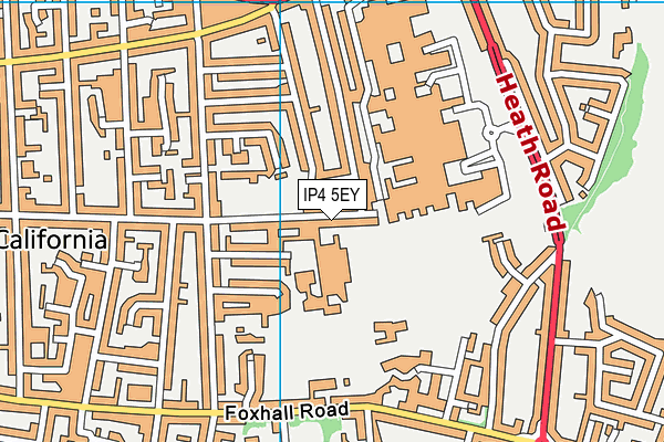 IP4 5EY map - OS VectorMap District (Ordnance Survey)