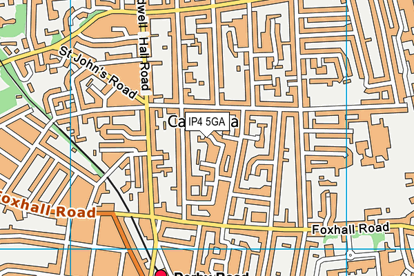 IP4 5GA map - OS VectorMap District (Ordnance Survey)