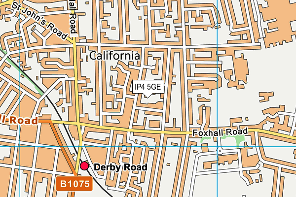 IP4 5GE map - OS VectorMap District (Ordnance Survey)