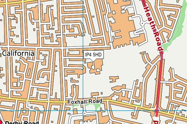 Copleston Centre map (IP4 5HD) - OS VectorMap District (Ordnance Survey)