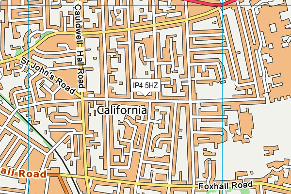 IP4 5HZ map - OS VectorMap District (Ordnance Survey)