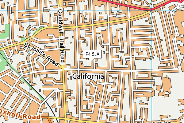 IP4 5JA map - OS VectorMap District (Ordnance Survey)