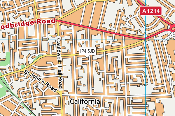 IP4 5JD map - OS VectorMap District (Ordnance Survey)