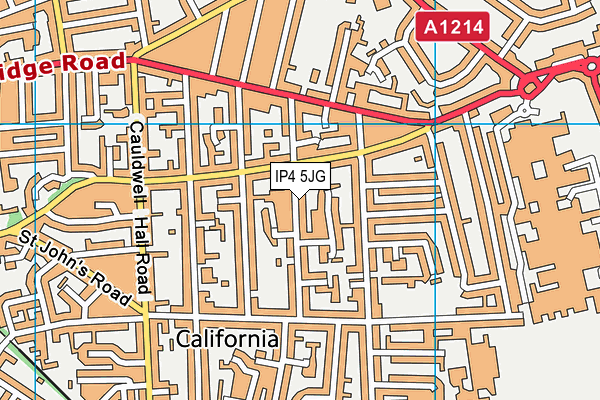 IP4 5JG map - OS VectorMap District (Ordnance Survey)