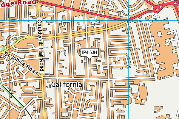 IP4 5JH map - OS VectorMap District (Ordnance Survey)