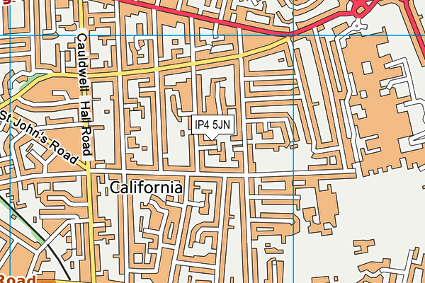 IP4 5JN map - OS VectorMap District (Ordnance Survey)