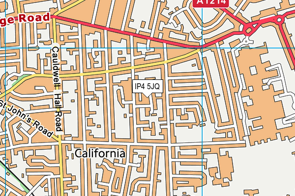 IP4 5JQ map - OS VectorMap District (Ordnance Survey)