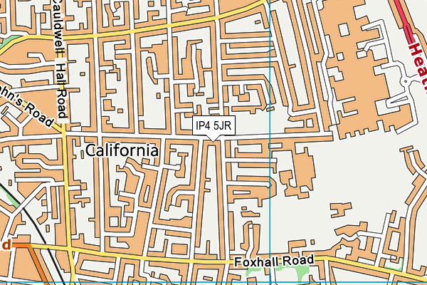 IP4 5JR map - OS VectorMap District (Ordnance Survey)