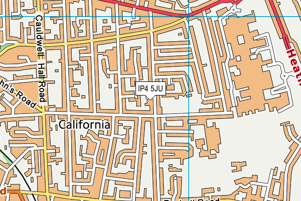 IP4 5JU map - OS VectorMap District (Ordnance Survey)