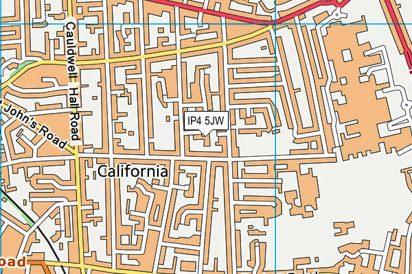 IP4 5JW map - OS VectorMap District (Ordnance Survey)