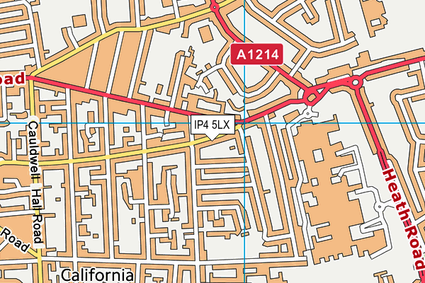 IP4 5LX map - OS VectorMap District (Ordnance Survey)