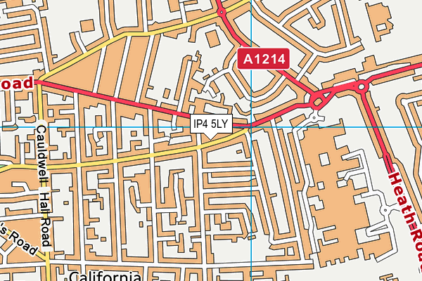 IP4 5LY map - OS VectorMap District (Ordnance Survey)