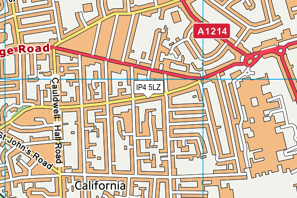 IP4 5LZ map - OS VectorMap District (Ordnance Survey)