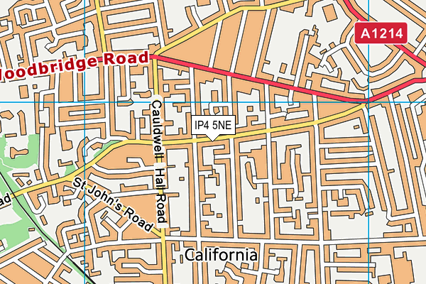 IP4 5NE map - OS VectorMap District (Ordnance Survey)