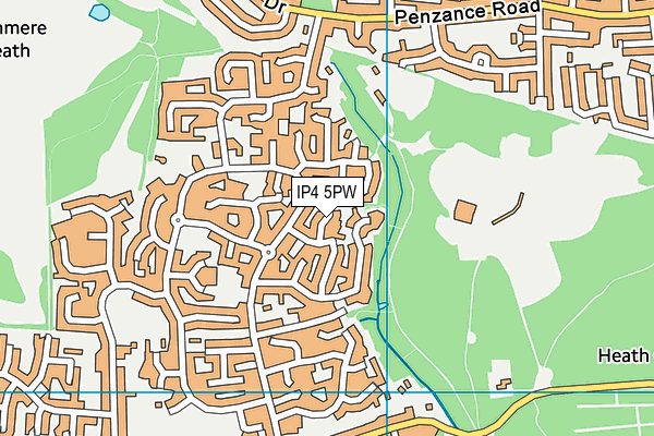 IP4 5PW map - OS VectorMap District (Ordnance Survey)