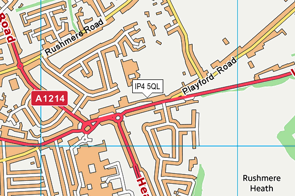 IP4 5QL map - OS VectorMap District (Ordnance Survey)