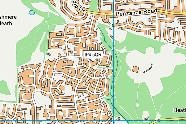 IP4 5QR map - OS VectorMap District (Ordnance Survey)