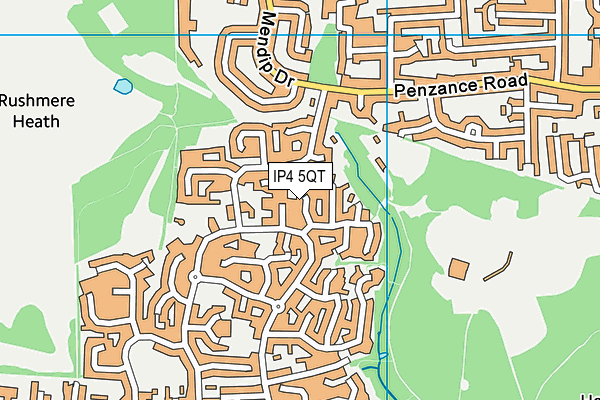 IP4 5QT map - OS VectorMap District (Ordnance Survey)