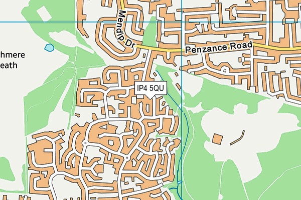 IP4 5QU map - OS VectorMap District (Ordnance Survey)