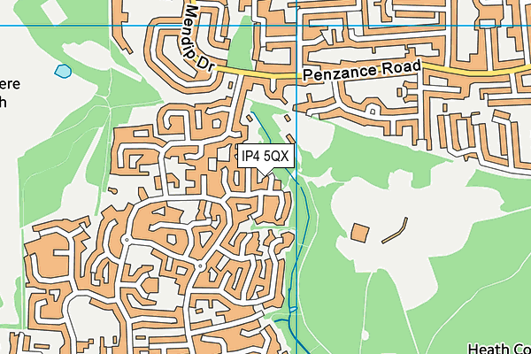 IP4 5QX map - OS VectorMap District (Ordnance Survey)