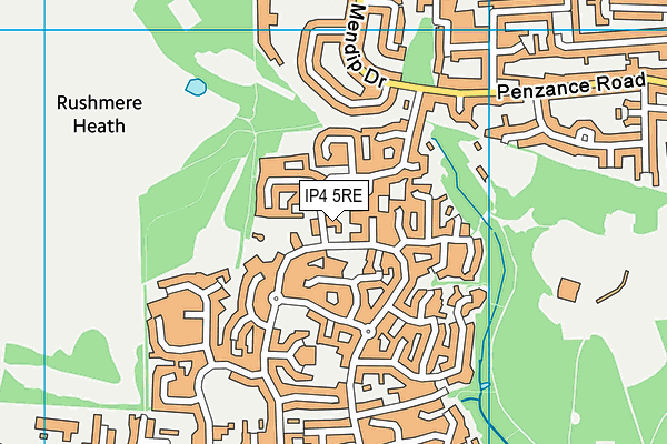 IP4 5RE map - OS VectorMap District (Ordnance Survey)