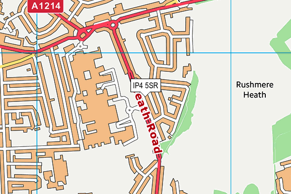 IP4 5SR map - OS VectorMap District (Ordnance Survey)