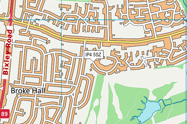 IP4 5SZ map - OS VectorMap District (Ordnance Survey)