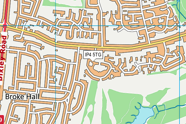 IP4 5TG map - OS VectorMap District (Ordnance Survey)