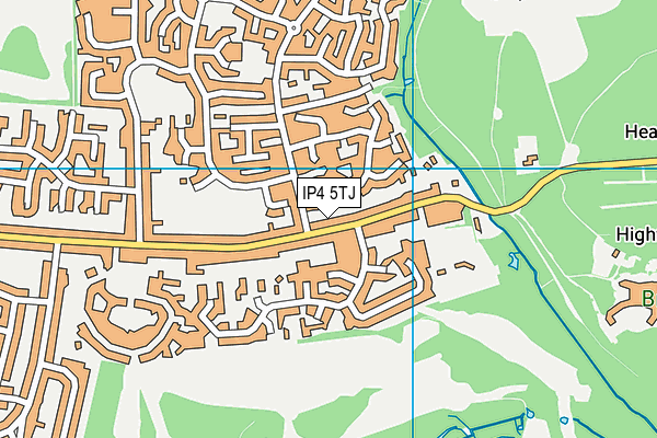 IP4 5TJ map - OS VectorMap District (Ordnance Survey)