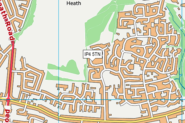 IP4 5TN map - OS VectorMap District (Ordnance Survey)